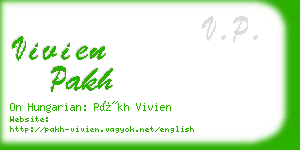 vivien pakh business card